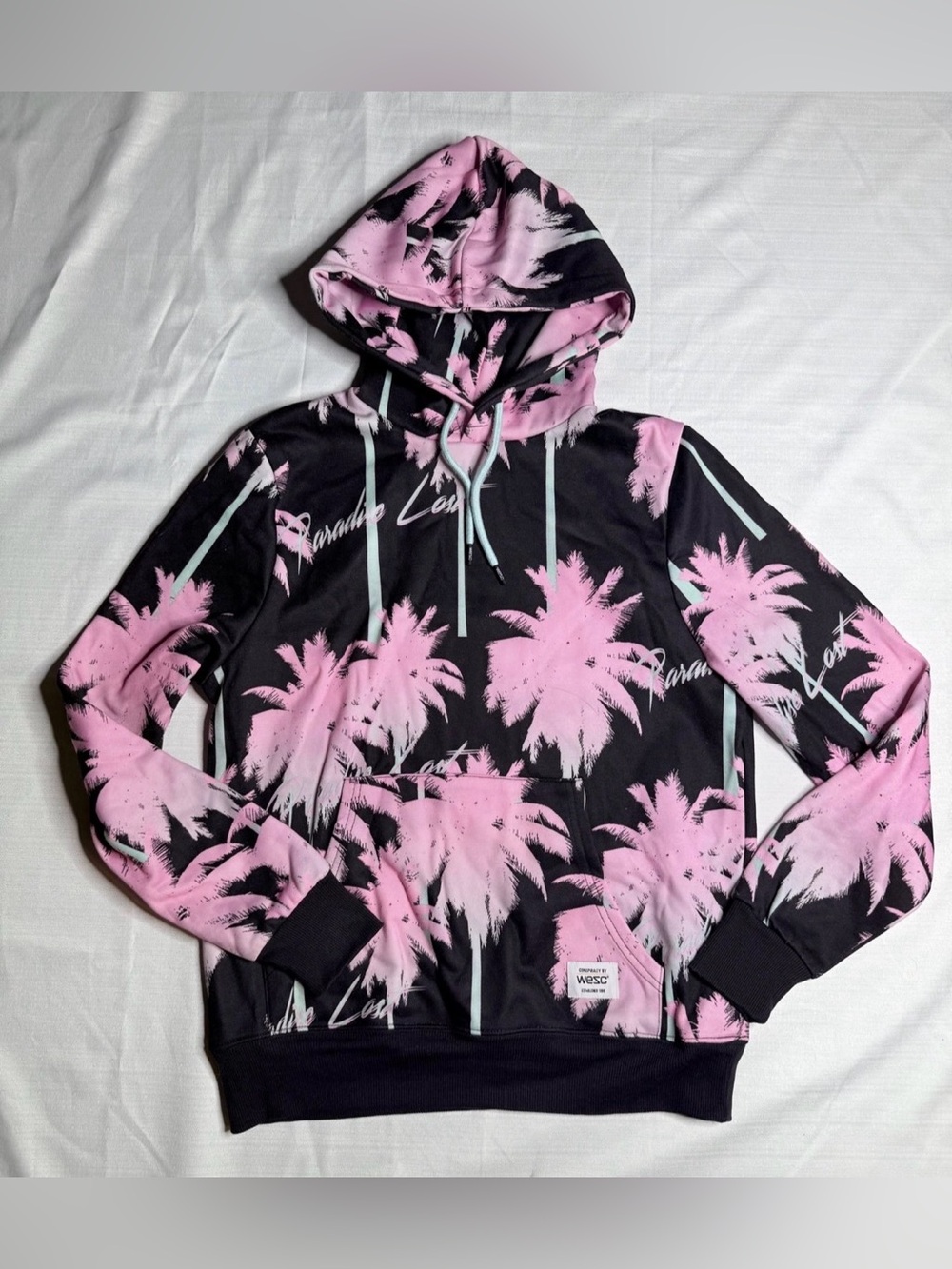 Conspiracy by Wesc Men’s Paradise Lost Palm Tree Graphic Fleece Hoodie Small